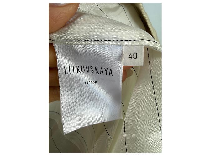 Autre Marque Blazer de lino beige Litkovskaya - vista 3