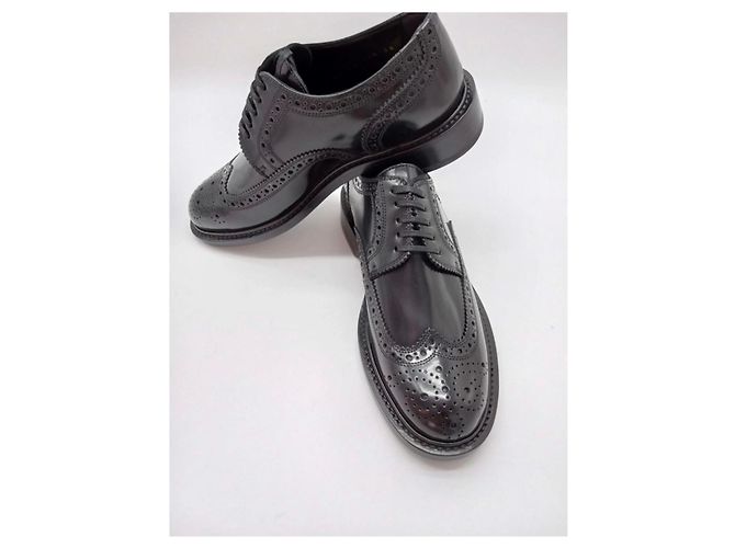 Scarpe Oxford Saint Laurent in pelle nera Nero - vista 10