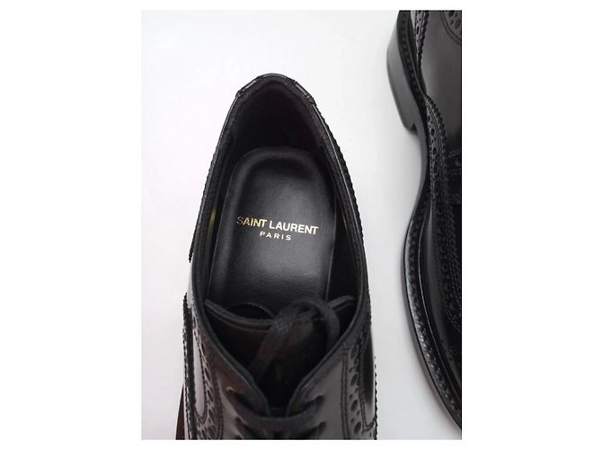 Scarpe Oxford Saint Laurent in pelle nera Nero - vista 4