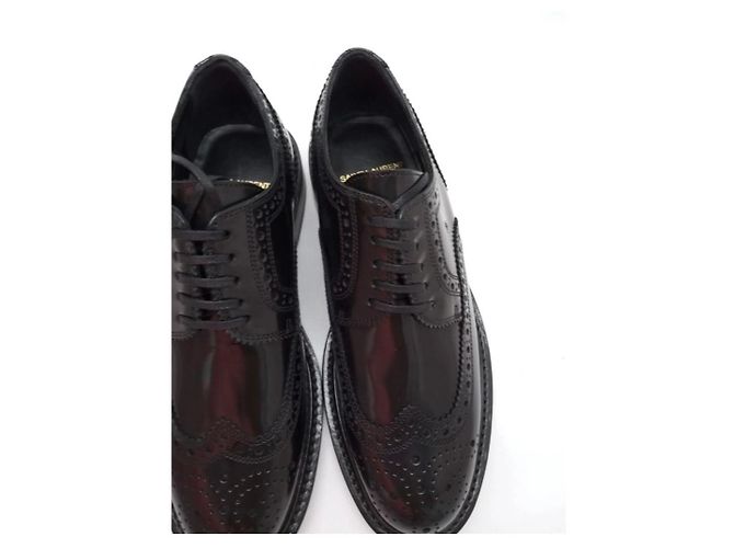 Scarpe Oxford Saint Laurent in pelle nera Nero - vista 7
