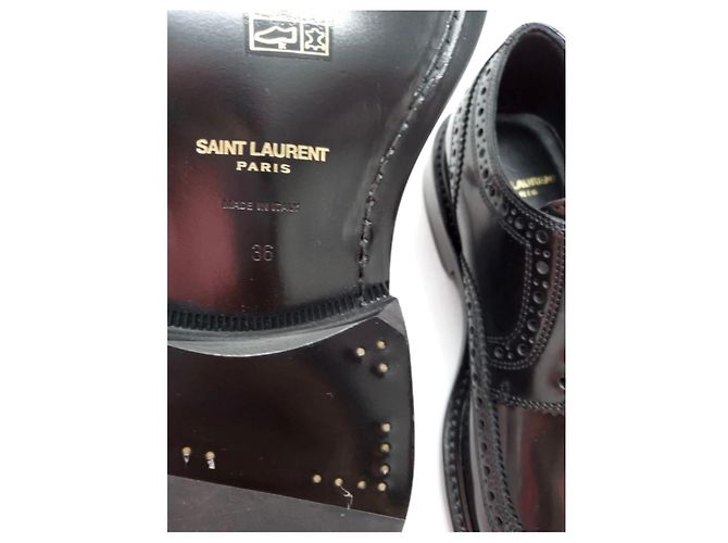 Scarpe Oxford Saint Laurent in pelle nera Nero - vista 8