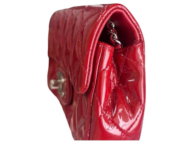 Borsa Chanel Classic Flap in vernice rossa Rosso - vista 14