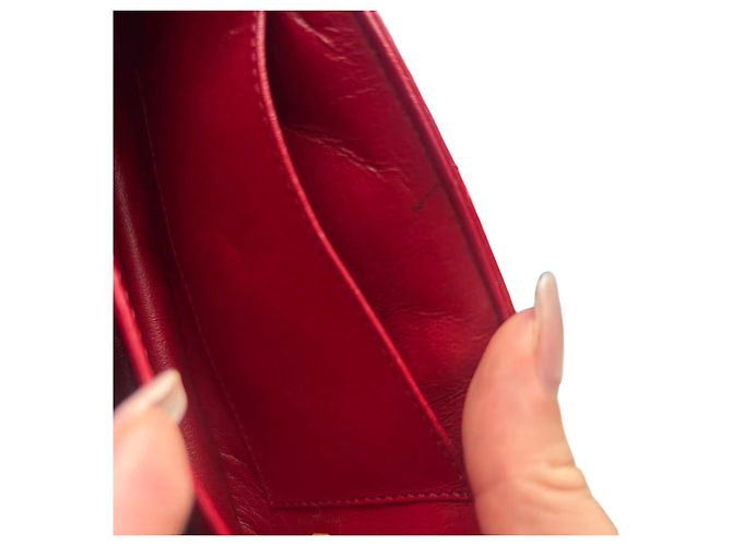 Borsa Chanel Classic Flap in vernice rossa Rosso - vista 8