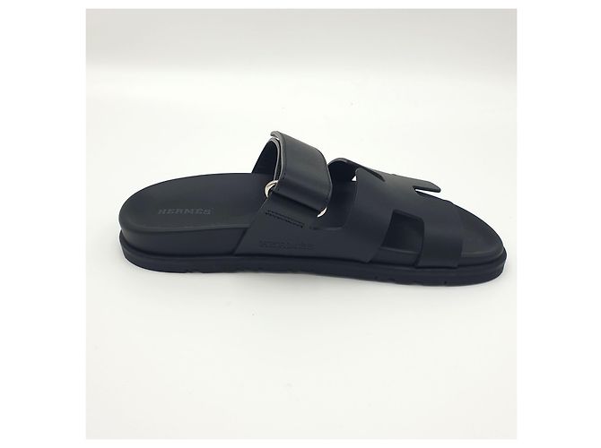 Hermès Sandalo in pelle Chypre, nero, Calfskin, 36 - vista 3