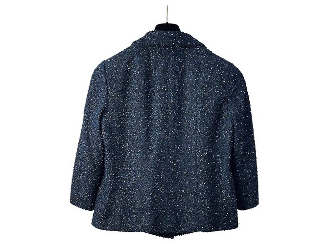 Timeless Chanel Tweed-Jacke in Navy Blau 2012, Gr. 38 Gebraucht - Ansicht 2