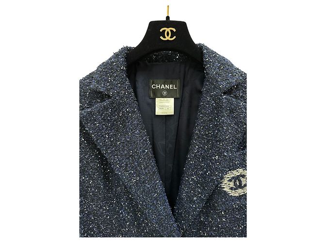 Timeless Chanel Tweed-Jacke in Navy Blau 2012, Gr. 38 Gebraucht - Ansicht 3