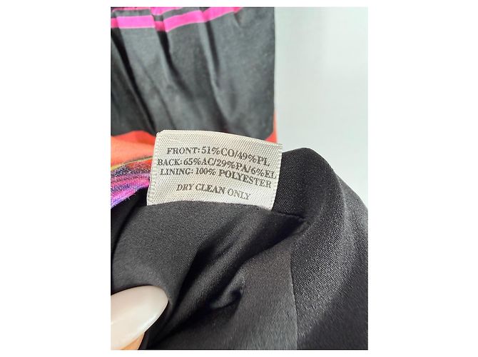 Preen by Thornton Bregazzi Abito Midi Floreale e a Righe Nero Rosa Rosso Blu Multicolore Verde Giallo - vista 3