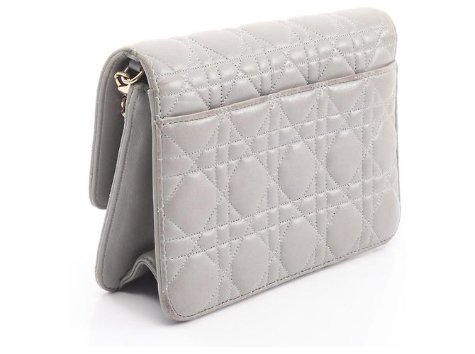 Borsa a tracolla Christian Dior Miss Cannage Marrone - vista 2