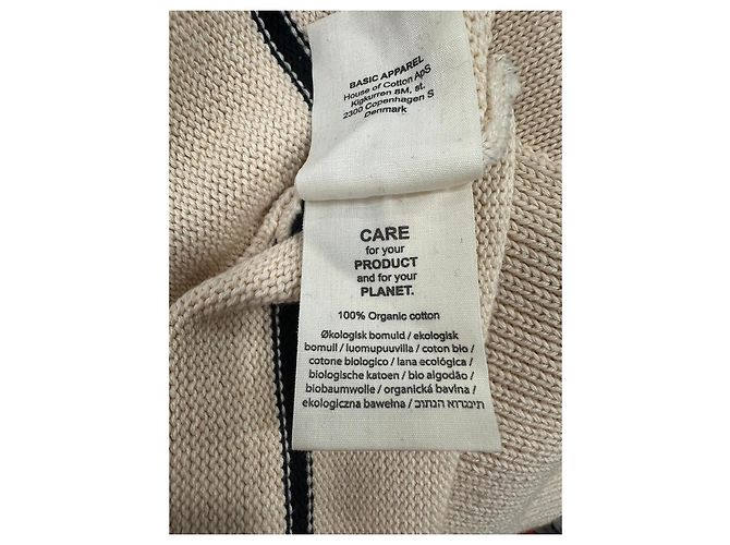 Autre Marque Basic Apparel Jersey de algodón orgánico a rayas Negro Beige - vista 4