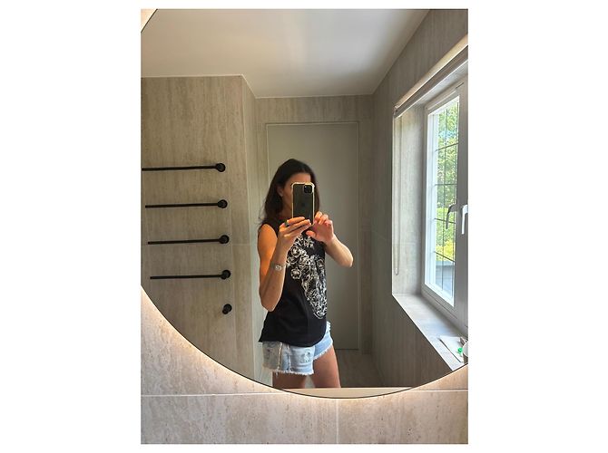Alexander McQueen Top sin mangas estampado calavera negro - vista 8