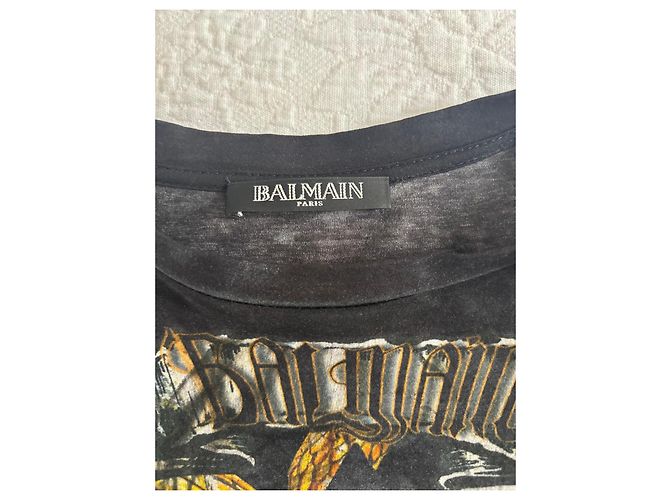 Balmain Camiseta con estampado de tigre desgastado Negro - vista 10