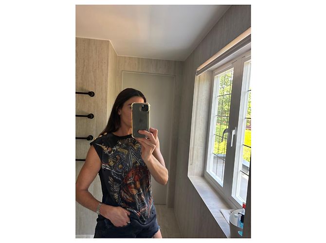 Balmain Camiseta con estampado de tigre desgastado Negro - vista 3