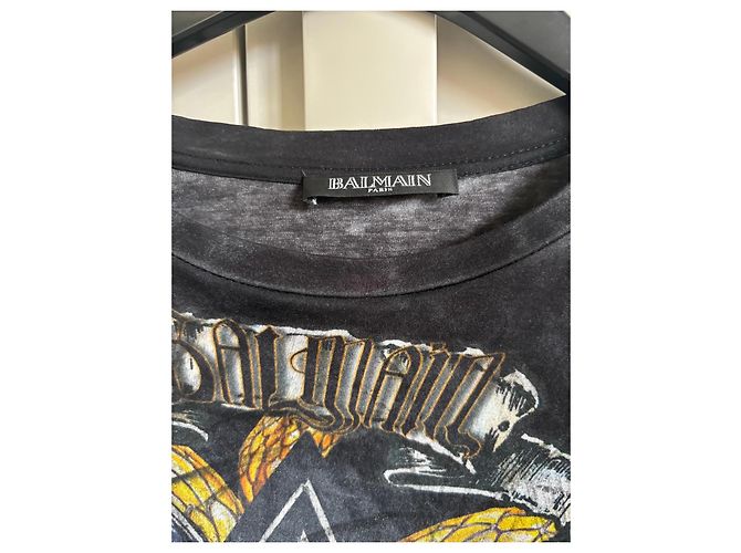 Balmain Camiseta con estampado de tigre desgastado Negro - vista 8