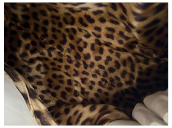 Borsa a mano in pelle Roberto Cavalli beige - vista 15