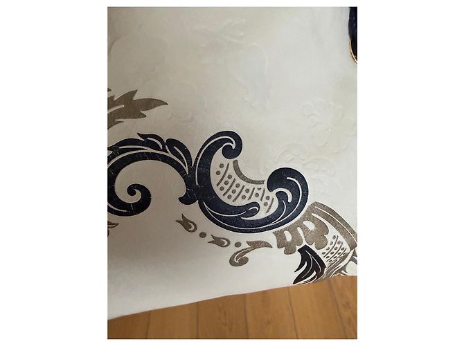 Borsa a mano in pelle Roberto Cavalli beige - vista 5