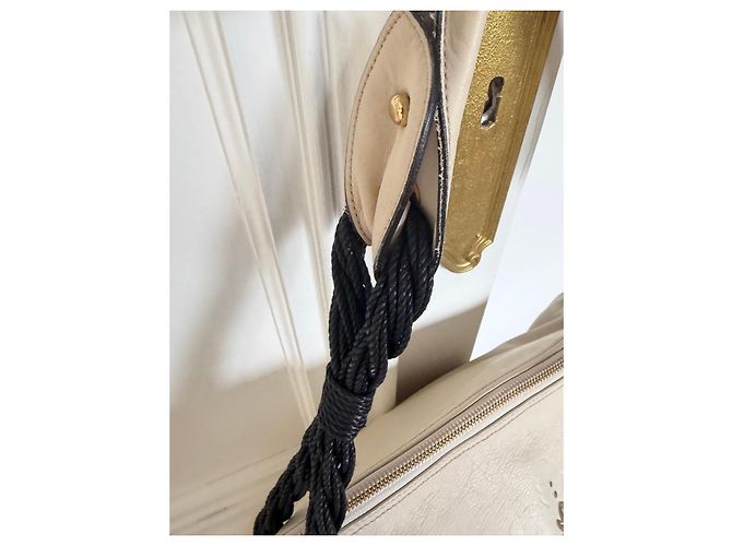 Borsa a mano in pelle Roberto Cavalli beige - vista 9