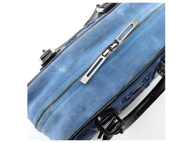 Borsa Loewe Amazona 28 Nero Blu - vista 5