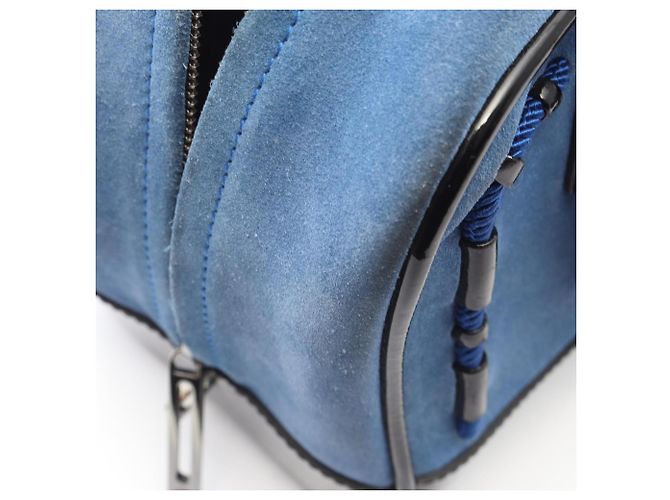 Borsa Loewe Amazona 28 Nero Blu - vista 6