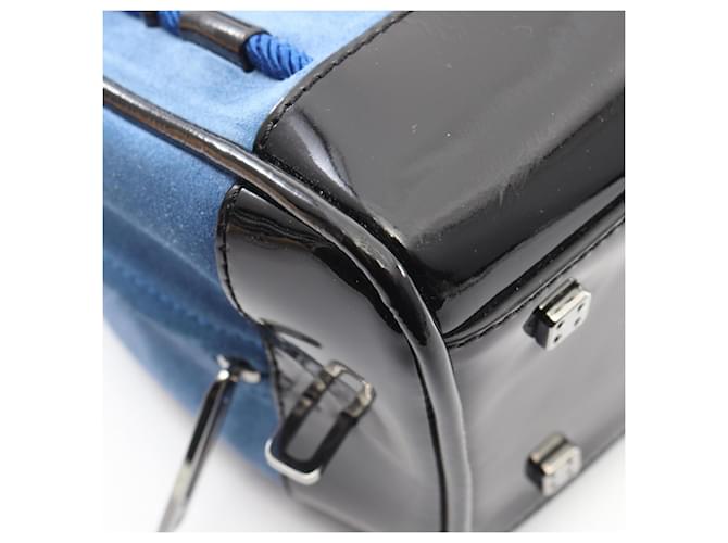 Borsa Loewe Amazona 28 Nero Blu - vista 7