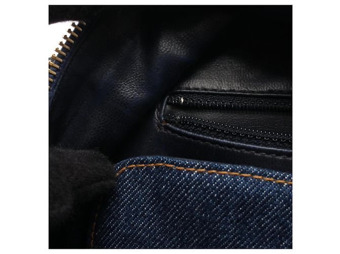 Vanity Borsa 2-Way Chanel Coco Mark in denim blu navy - vista 7