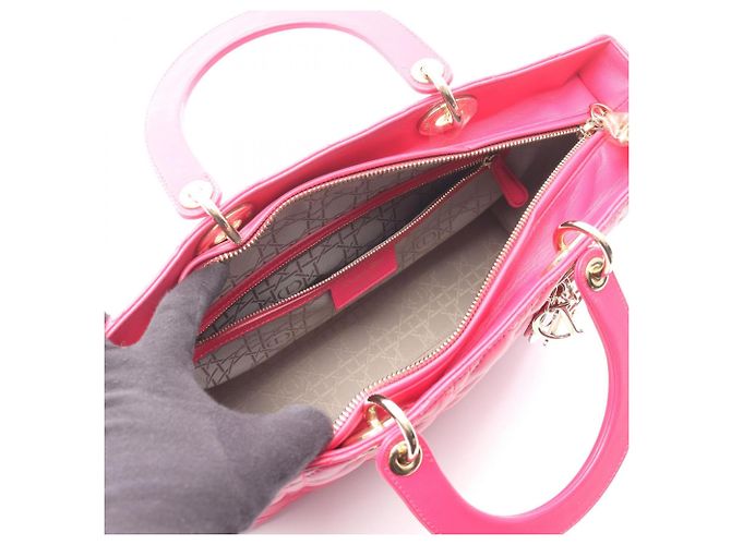 Christian Dior Lady Large Cannage Handtasche Pink - Ansicht 3