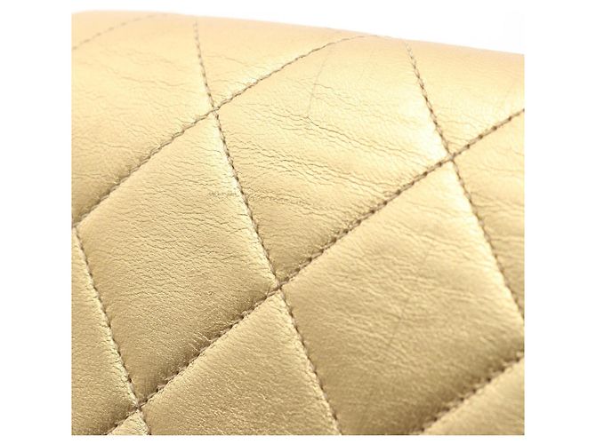Zaino Chanel Matelassé in pelle oro D'oro - vista 8