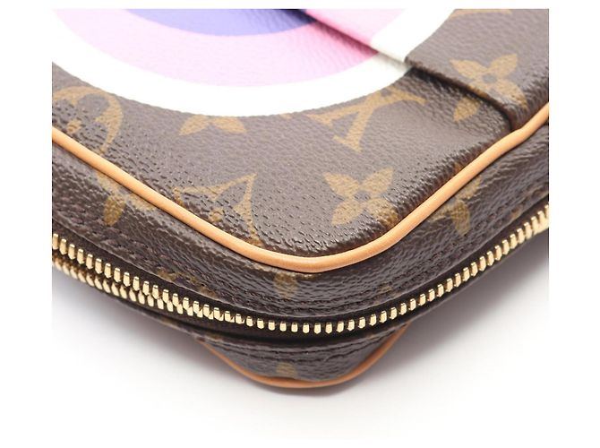 Borsa a tracolla Louis Vuitton Panam Set Game On Monogram Marrone Multicolore Monogramma - vista 8