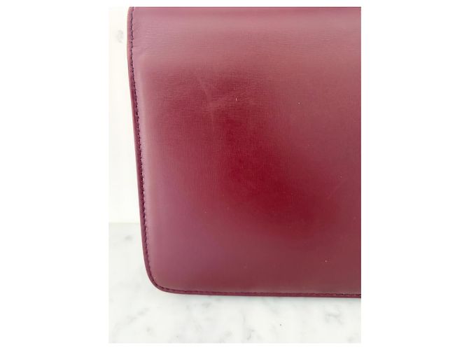 Gucci Clutch in Pelle Bordeaux Bordò - vista 13