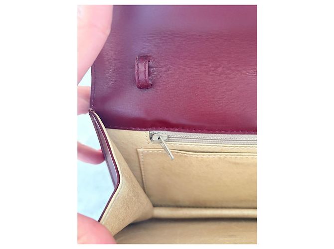 Gucci Clutch in Pelle Bordeaux Bordò - vista 17