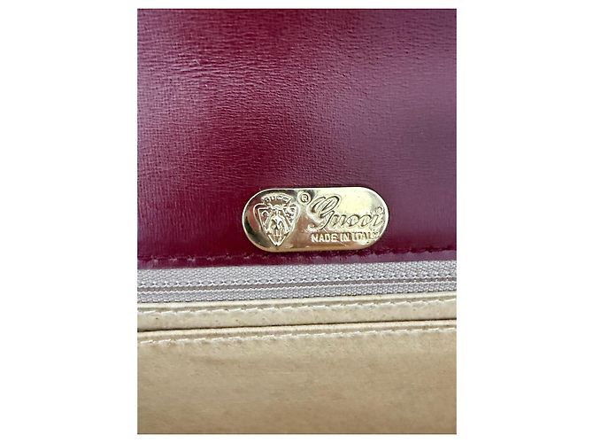 Gucci Clutch in Pelle Bordeaux Bordò - vista 2