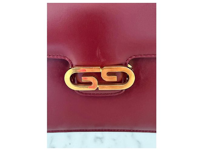 Gucci Clutch in Pelle Bordeaux Bordò - vista 5