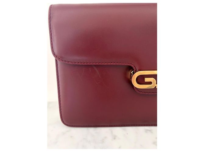 Gucci Clutch in Pelle Bordeaux Bordò - vista 6