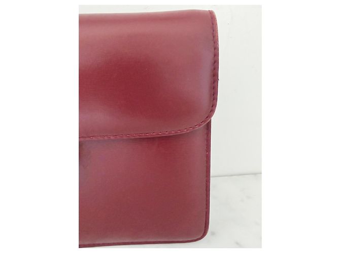 Gucci Clutch in Pelle Bordeaux Bordò - vista 7