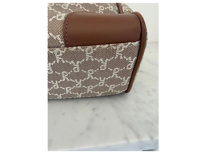 Roberta di Camerino Monogram Canvas Handtasche Braun Beige - Ansicht 12