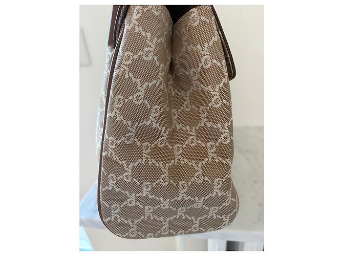 Roberta di Camerino Monogram Canvas Handtasche Braun Beige - Ansicht 13