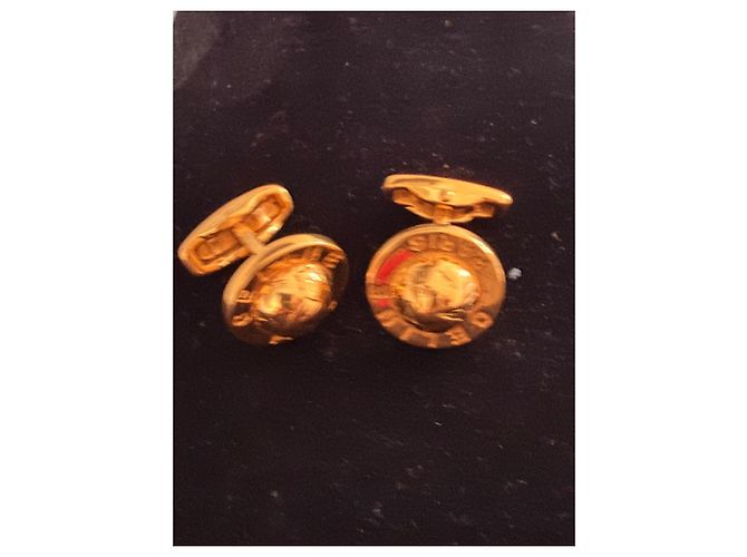 Gemelli Céline Logo in metallo dorato D'oro - vista 5