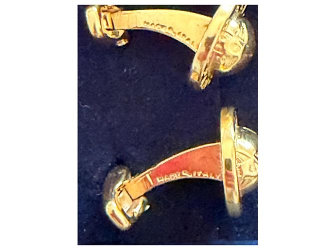 Gemelli Céline Logo in metallo dorato D'oro - vista 8