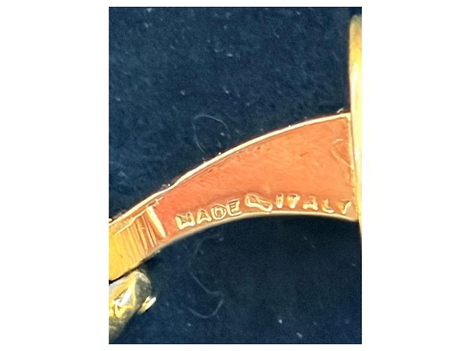Gemelli Céline Logo in metallo dorato D'oro - vista 9