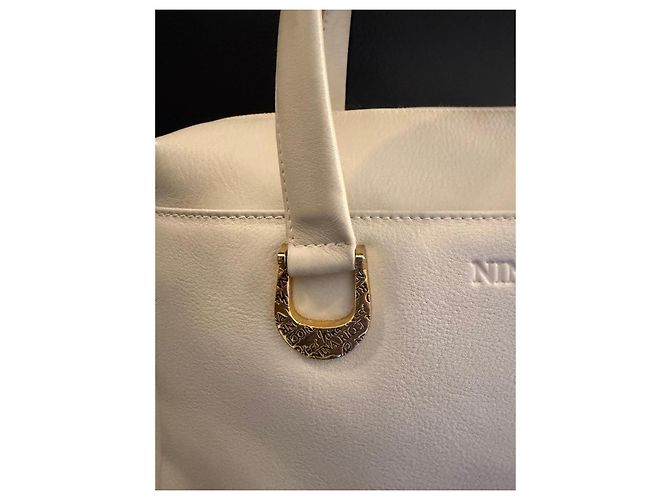 Borsa Nina Ricci in pelle bianca Bianco Bianco sporco - vista 10