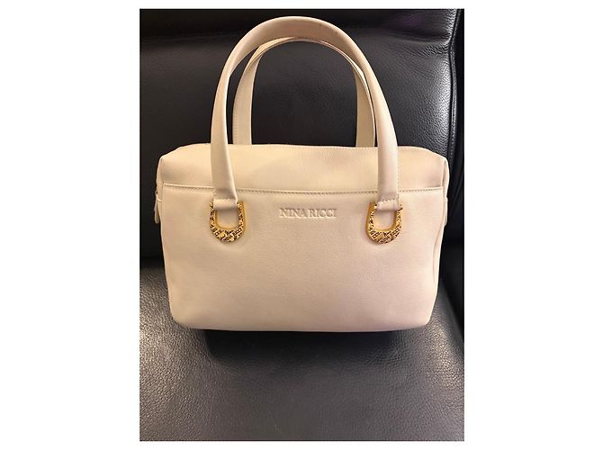 Borsa Nina Ricci in pelle bianca Bianco Bianco sporco - vista 15