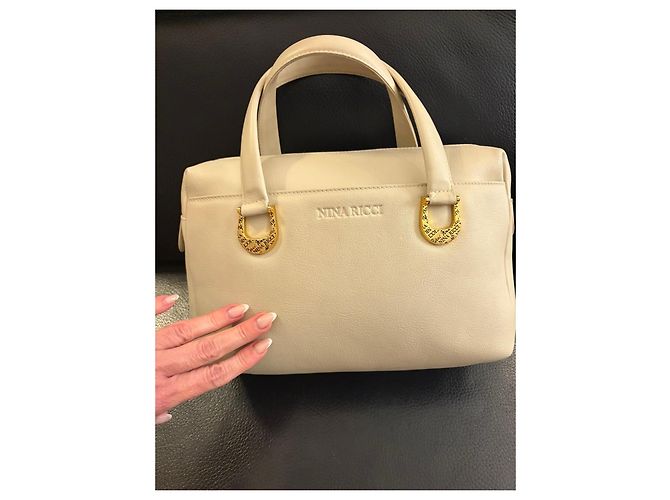 Borsa Nina Ricci in pelle bianca Bianco Bianco sporco - vista 20