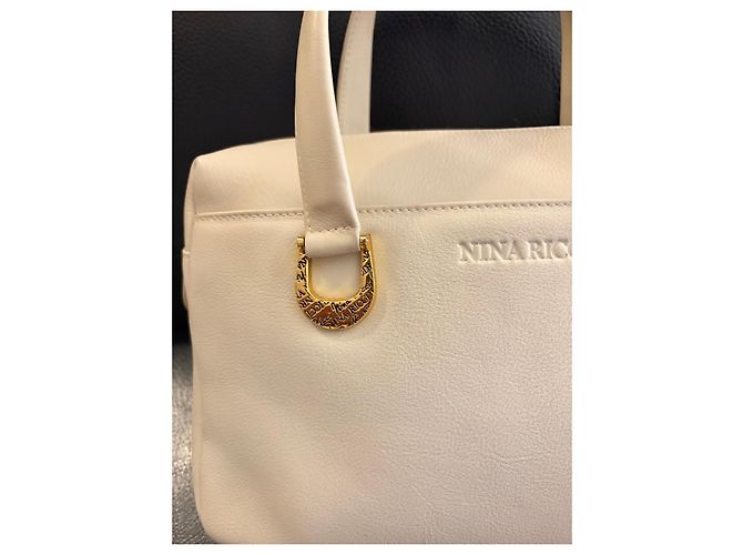 Borsa Nina Ricci in pelle bianca Bianco Bianco sporco - vista 4