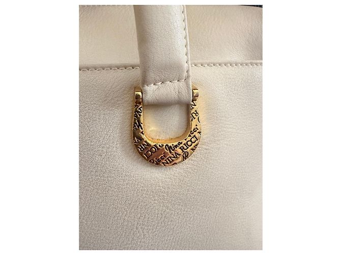 Borsa Nina Ricci in pelle bianca Bianco Bianco sporco - vista 5