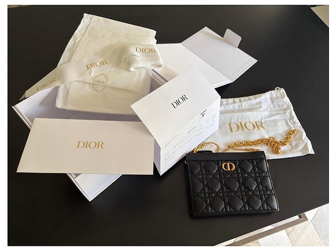 Dior Portafoglio Lady Dior Pelle Cannage Nera Nero - vista 2