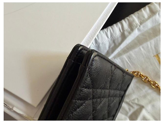 Dior Portafoglio Lady Dior Pelle Cannage Nera Nero - vista 5