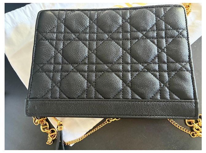 Dior Portafoglio Lady Dior Pelle Cannage Nera Nero - vista 7