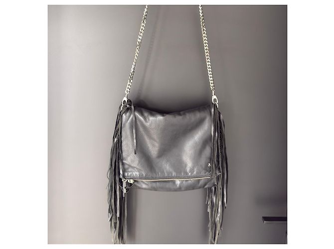 Borsa Rock XL Bucket in pelle Zadig & Voltaire Nero - vista 11