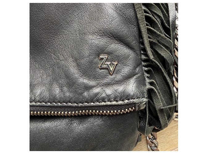 Borsa Rock XL Bucket in pelle Zadig & Voltaire Nero - vista 12