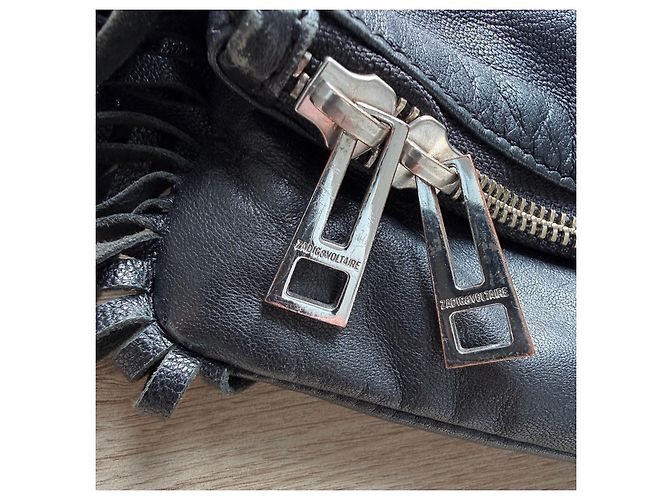 Borsa Rock XL Bucket in pelle Zadig & Voltaire Nero - vista 13