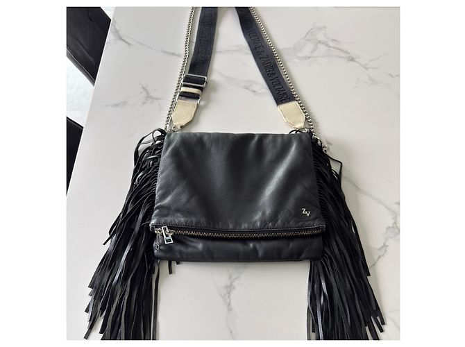 Borsa Rock XL Bucket in pelle Zadig & Voltaire Nero - vista 16